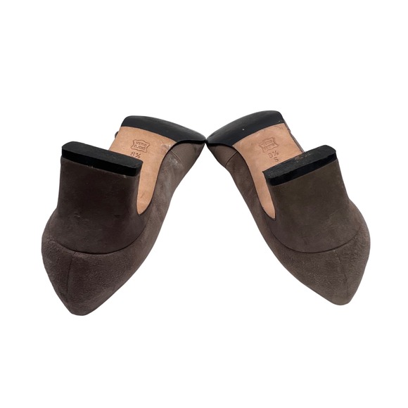 Vaneli Taupe‎ Suede Kitten Heel Pumps Square Toe Buckle Accent 8.5 Leather Sole - Picture 10 of 10